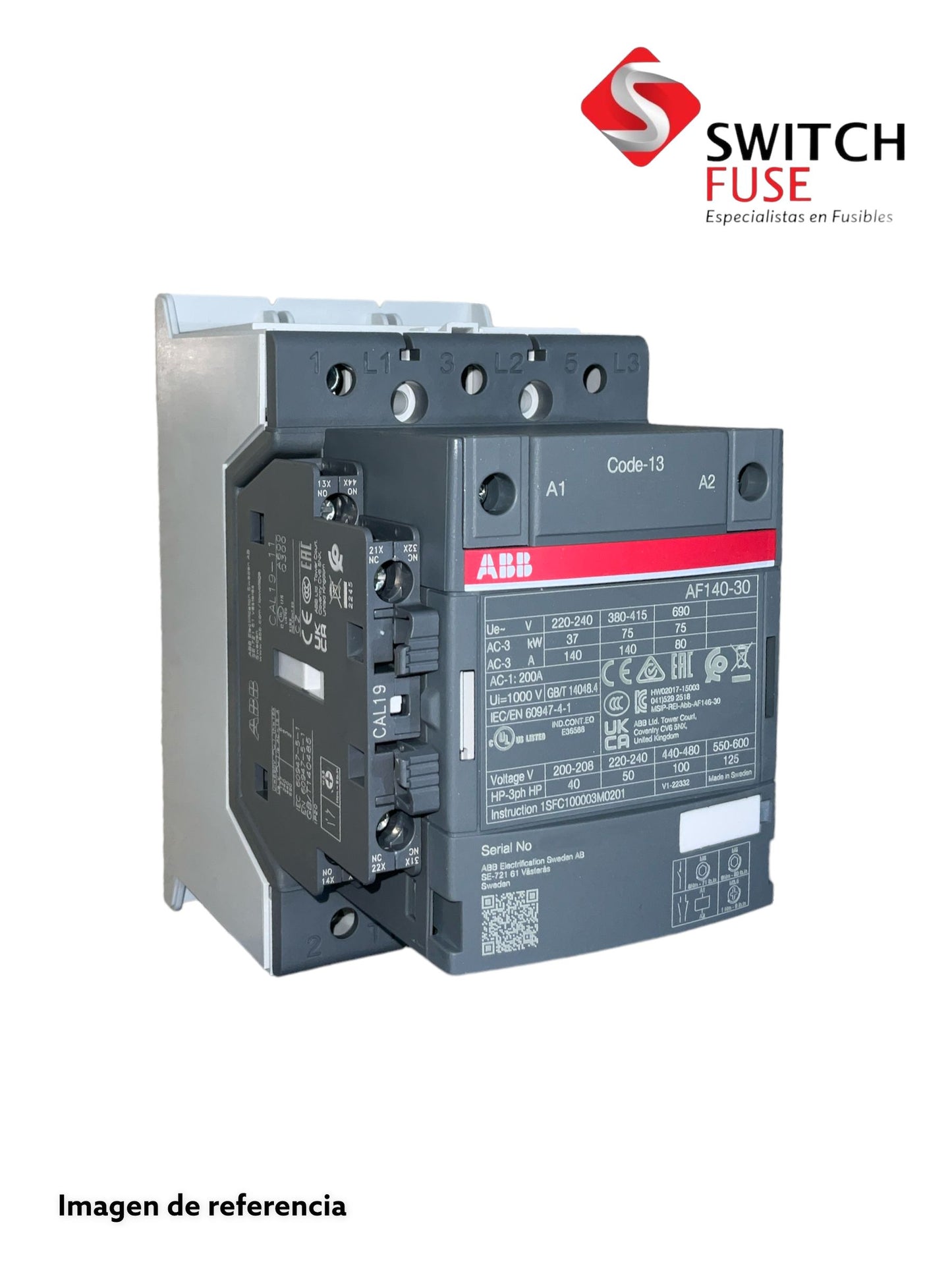 CONTACTOR TRIFASICO AF140-30-11-14