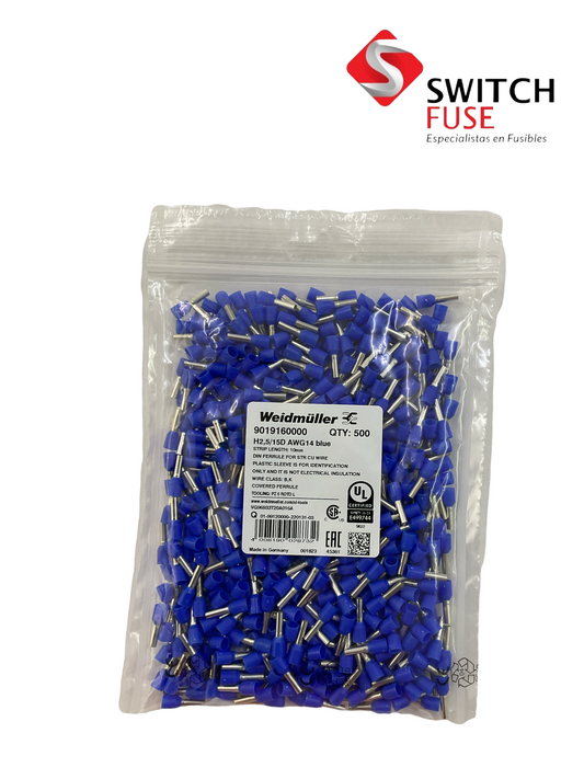 FERRULES AWG14 DE COLOR AZUL